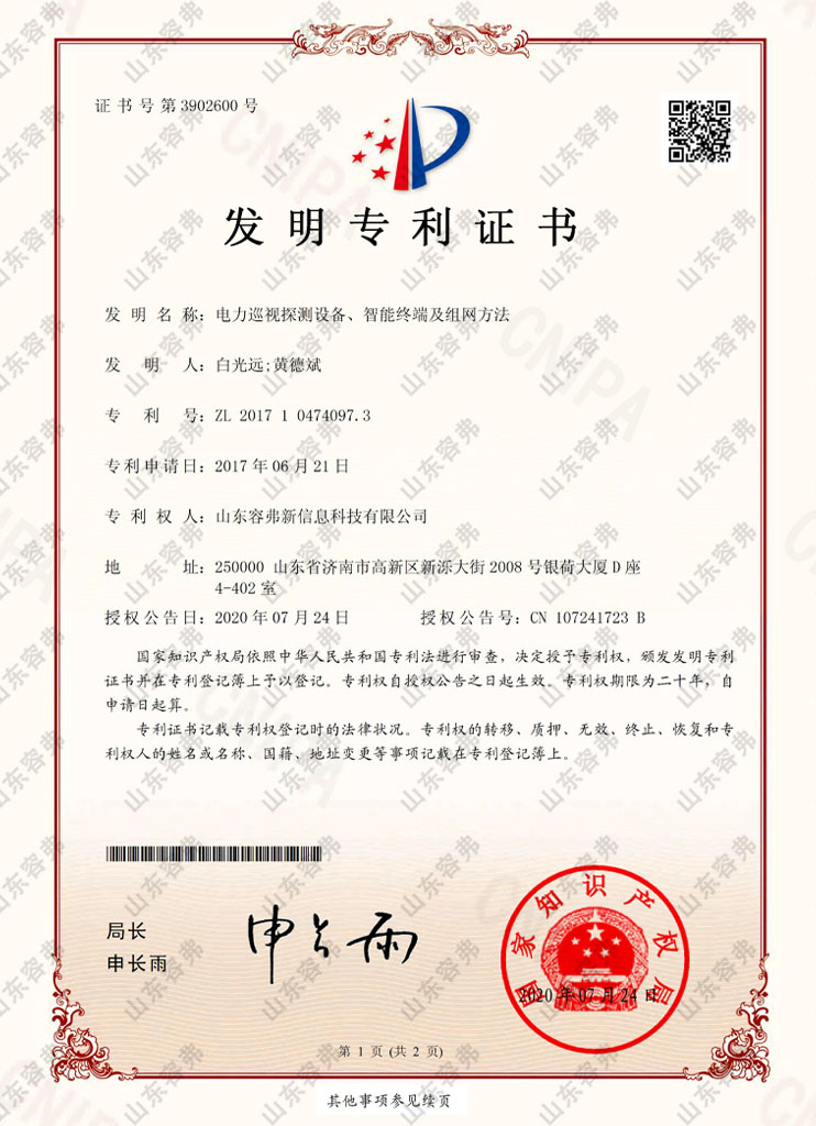 電力巡視探測(cè)設(shè)備、智能終端及組網(wǎng)方法